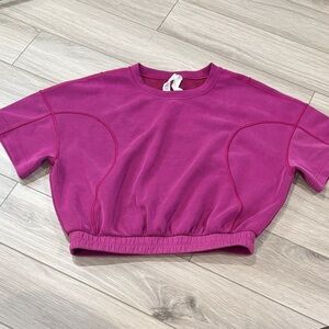 lululemon Softstreme Gathered Short Sleeve Crop Top